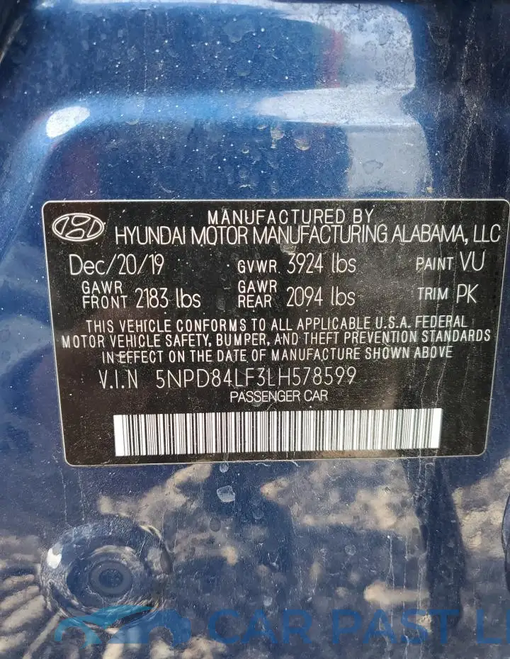 5NPD84LF3LH578599# 12