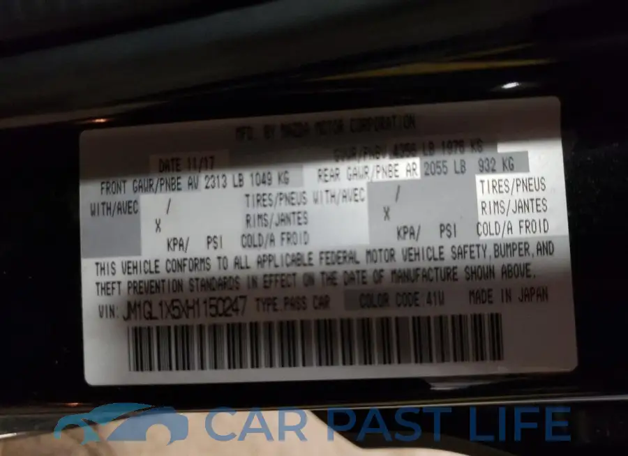 JM1GL1X5XH1150247# 13