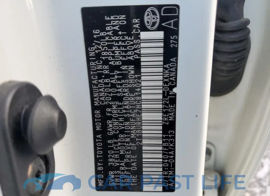2T1BURHE7HC814021# 13