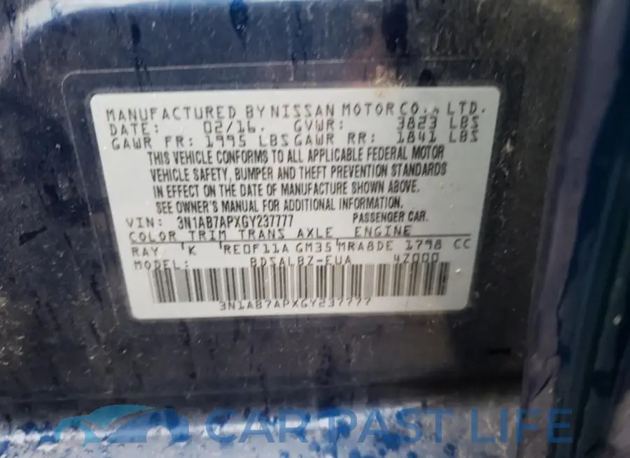 3N1AB7APXGY237777# 12