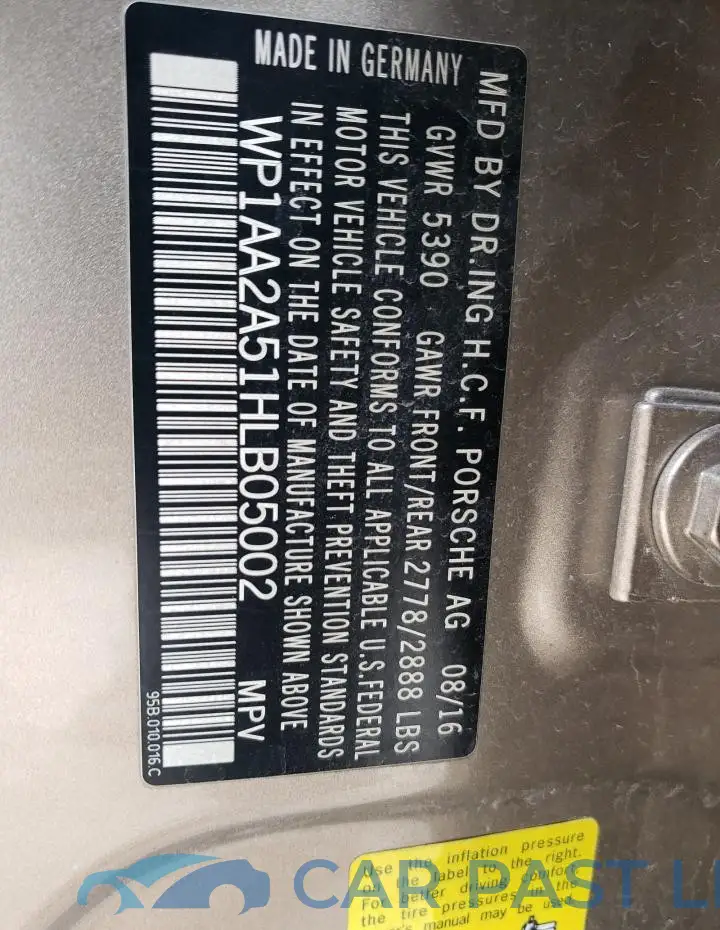 WP1AA2A51HLB05002# 12