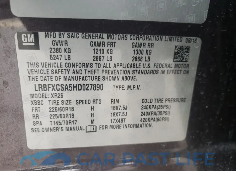 LRBFXCSA5HD027890# 12