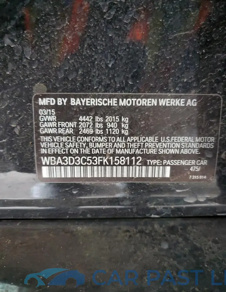 WBA3D3C53FK158112# 12