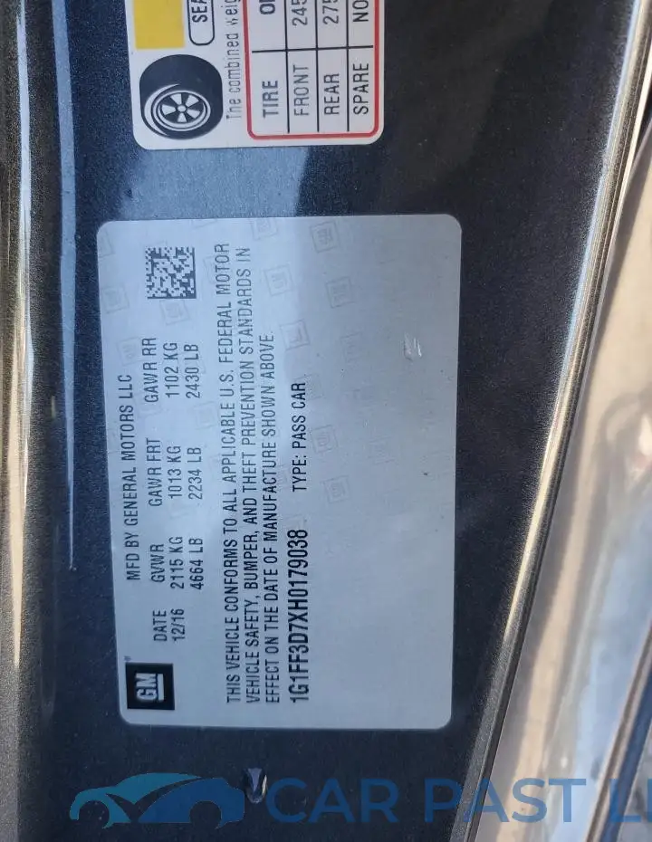 1G1FF3D7XH0179038# 13