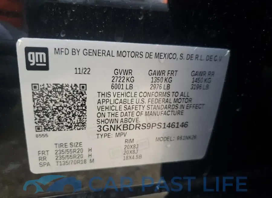 3GNKBDRS9PS146146# 13