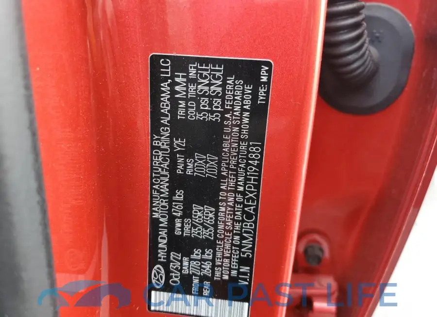 5NMJBCAEXPH194881# 14