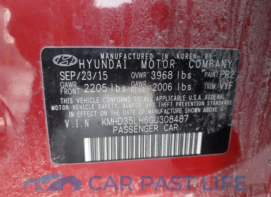 KMHD35LH6GU308487# 12