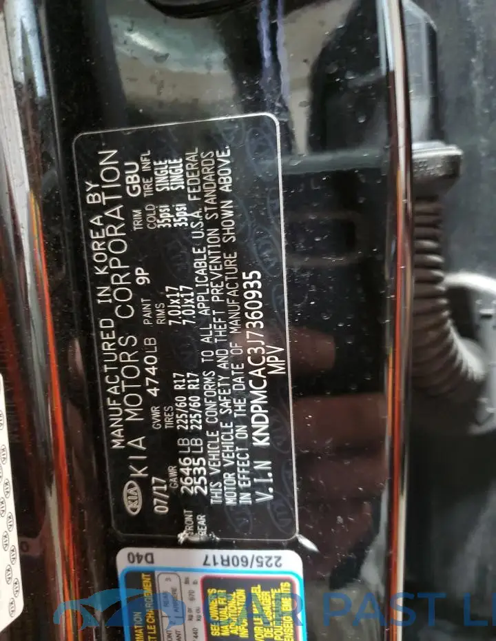 KNDPMCAC3J7360935# 13