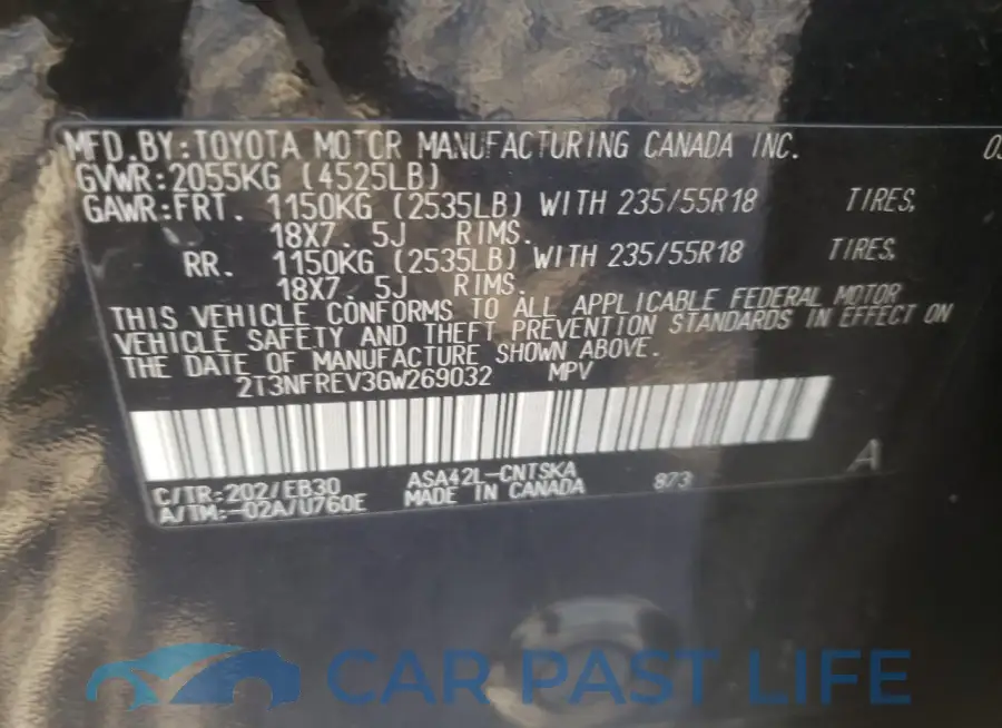 2T3NFREV3GW269032# 13