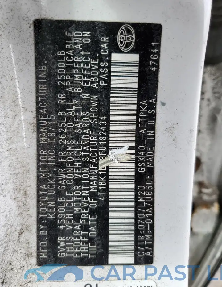 4T1BK1EB8FU182434# 12