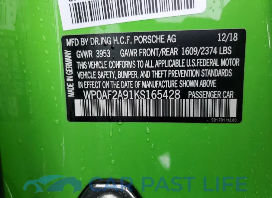 WP0AF2A91KS165428# 13