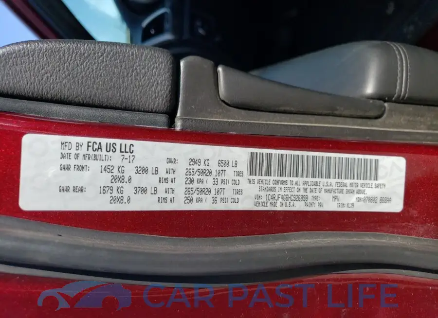 1C4RJFAG6HC926898# 13