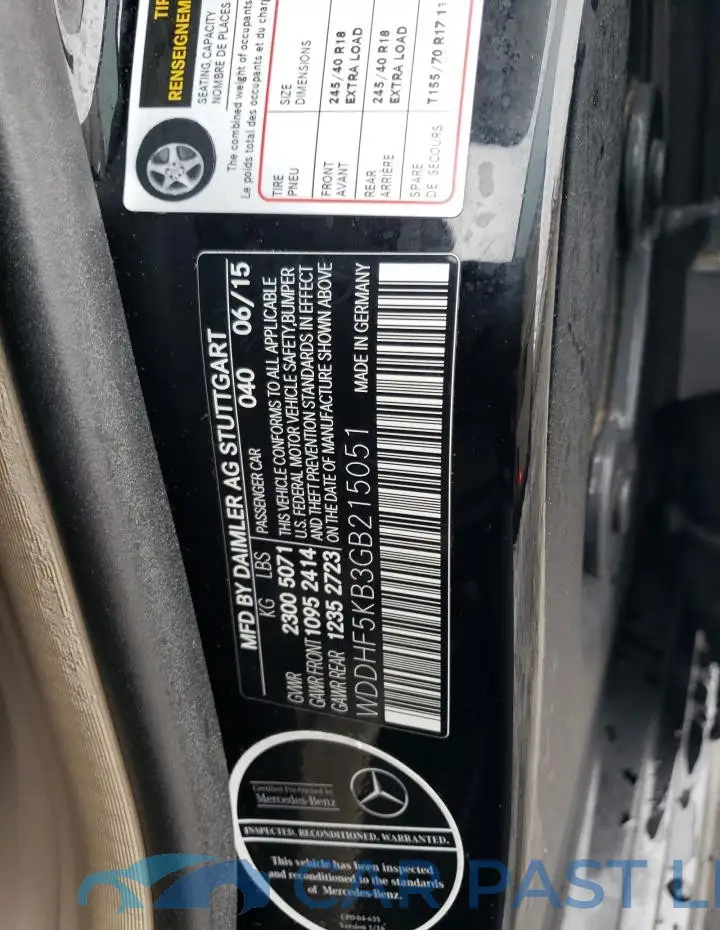 WDDHF5KB3GB215051# 12