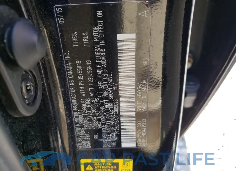 2T2BC1BA3FC009023# 13