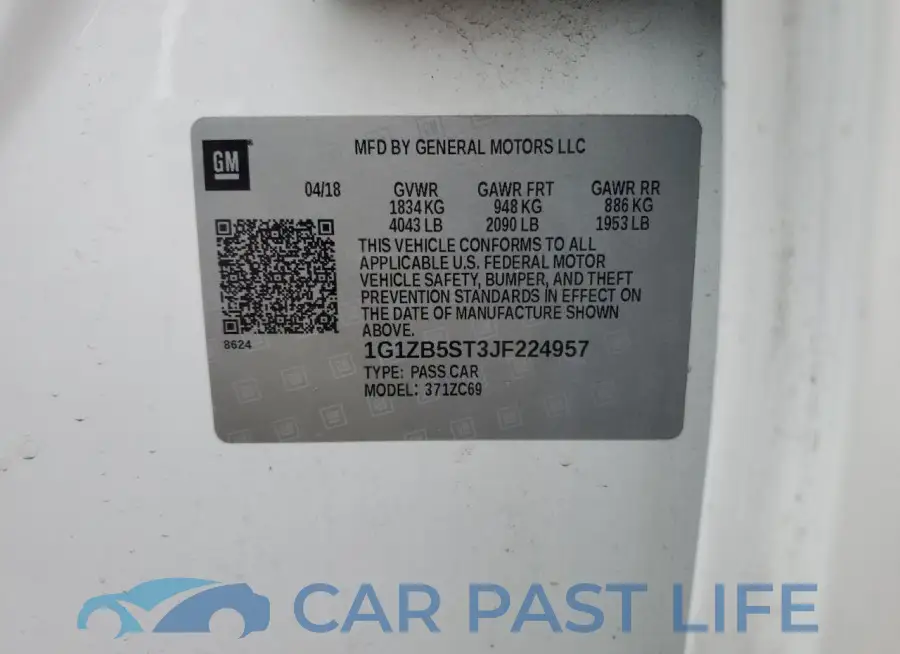 1G1ZB5ST3JF224957# 14