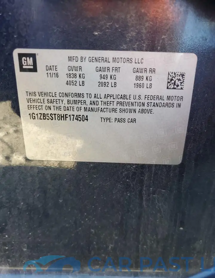 1G1ZB5ST8HF174504# 12