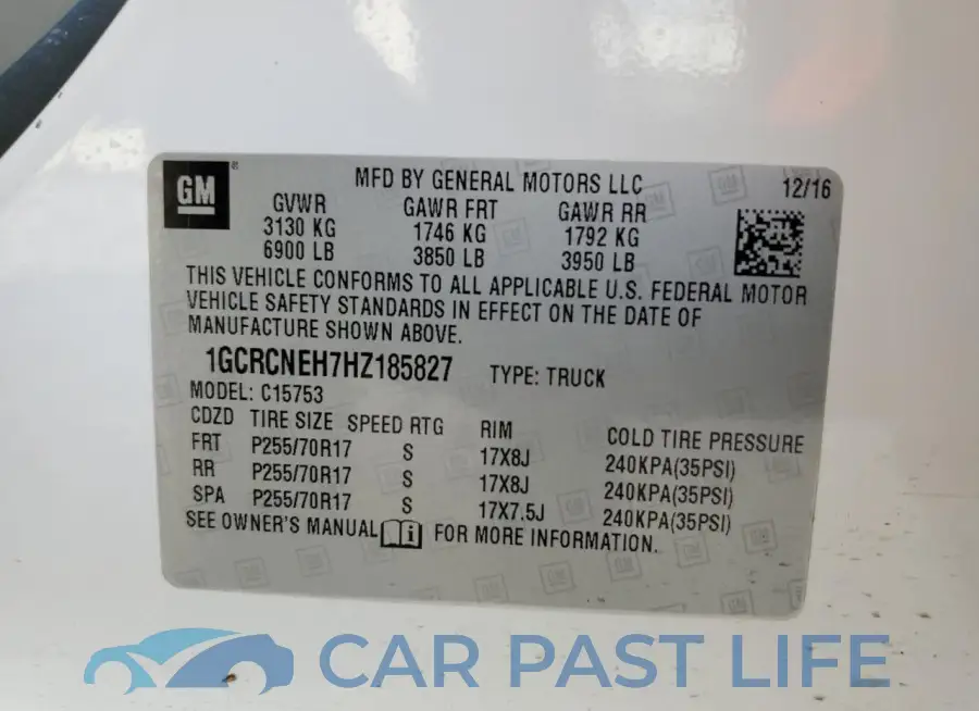 1GCRCNEH7HZ185827# 12