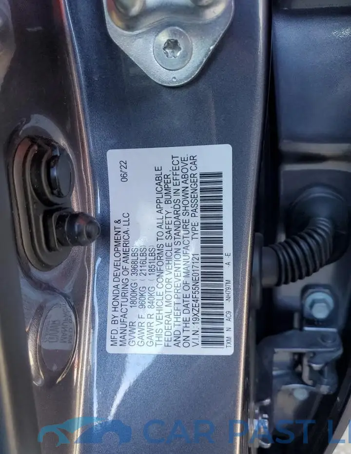 19XZE4F55NE017121# 12