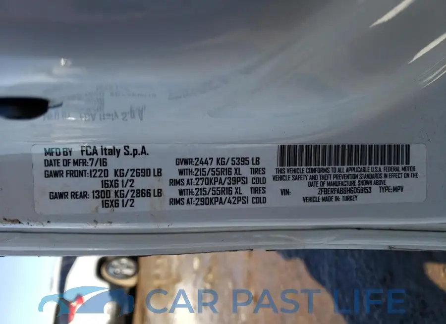 ZFBERFAB8H6D58153# 14