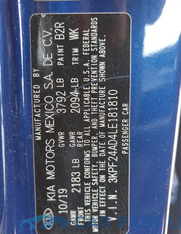 3KPF24AD4LE181810# 12