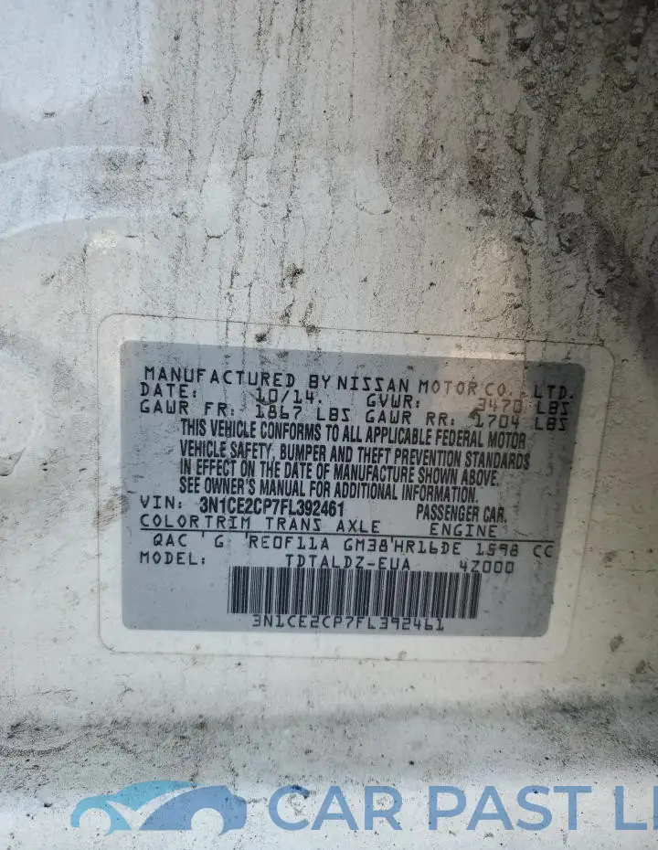 3N1CE2CP7FL392461# 12