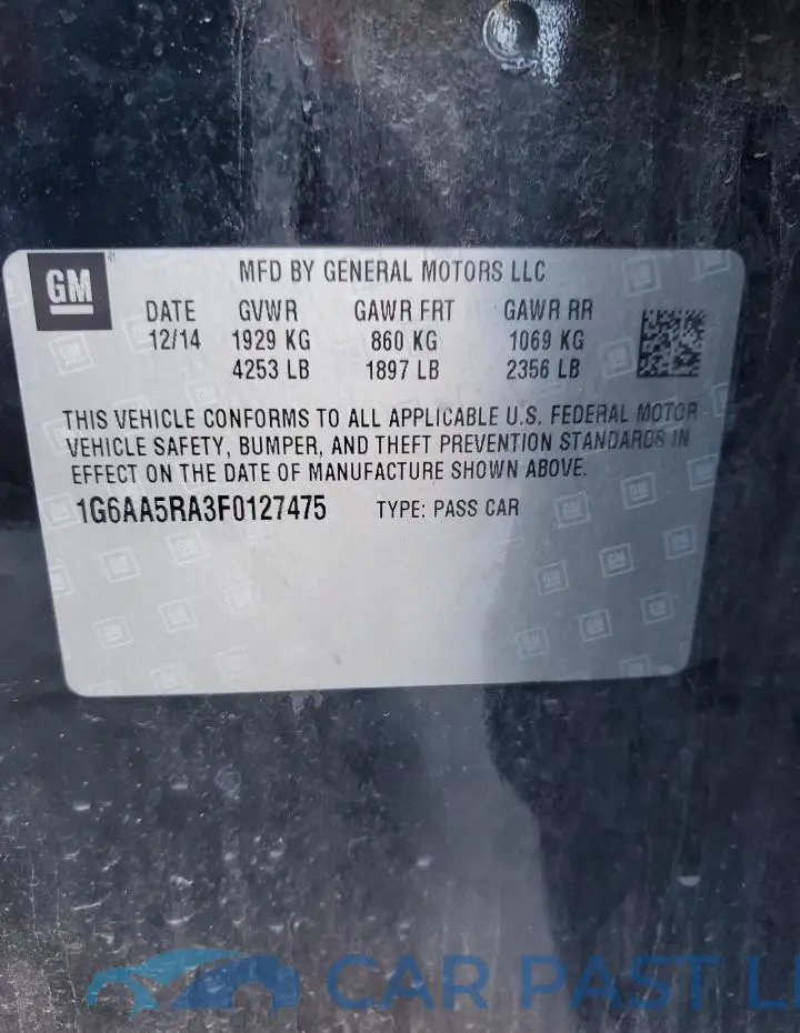 1G6AA5RA3F0127475# 12