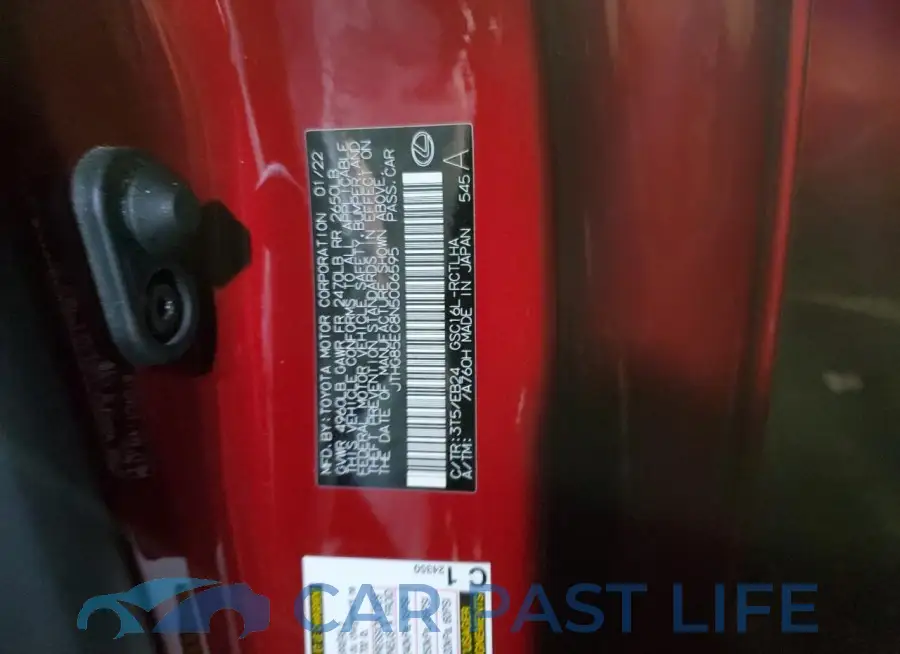 JTHG85EC8N5006595# 12