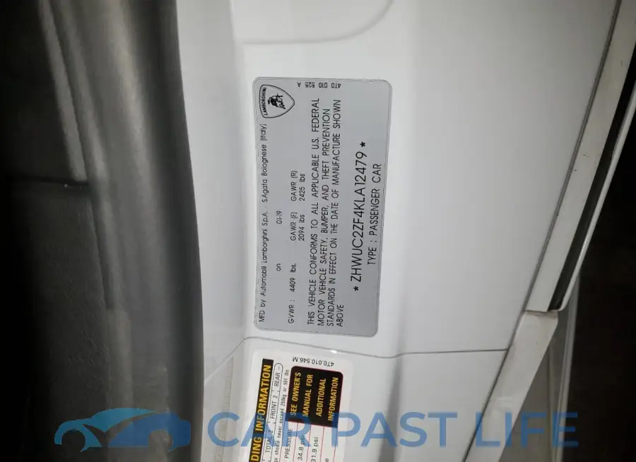 ZHWUC2ZF4KLA12479# 12