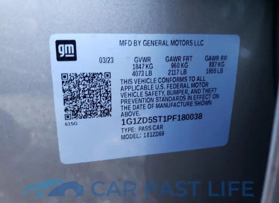 1G1ZD5ST1PF180038# 13
