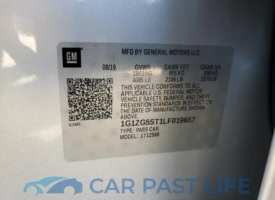 1G1ZG5ST1LF019657# 13