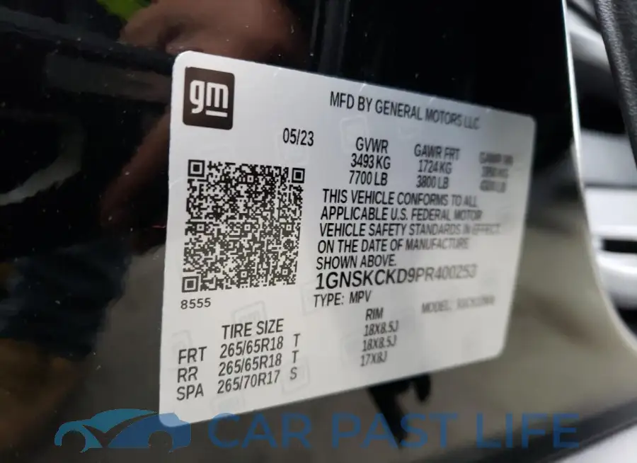 1GNSKCKD9PR400253# 13
