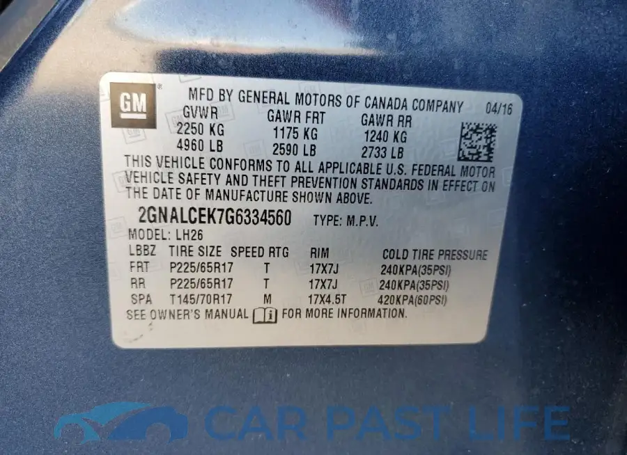 2GNALCEK7G6334560# 14