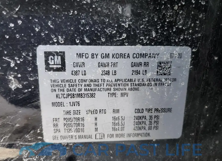 KL7CJPSB1MB315382# 13