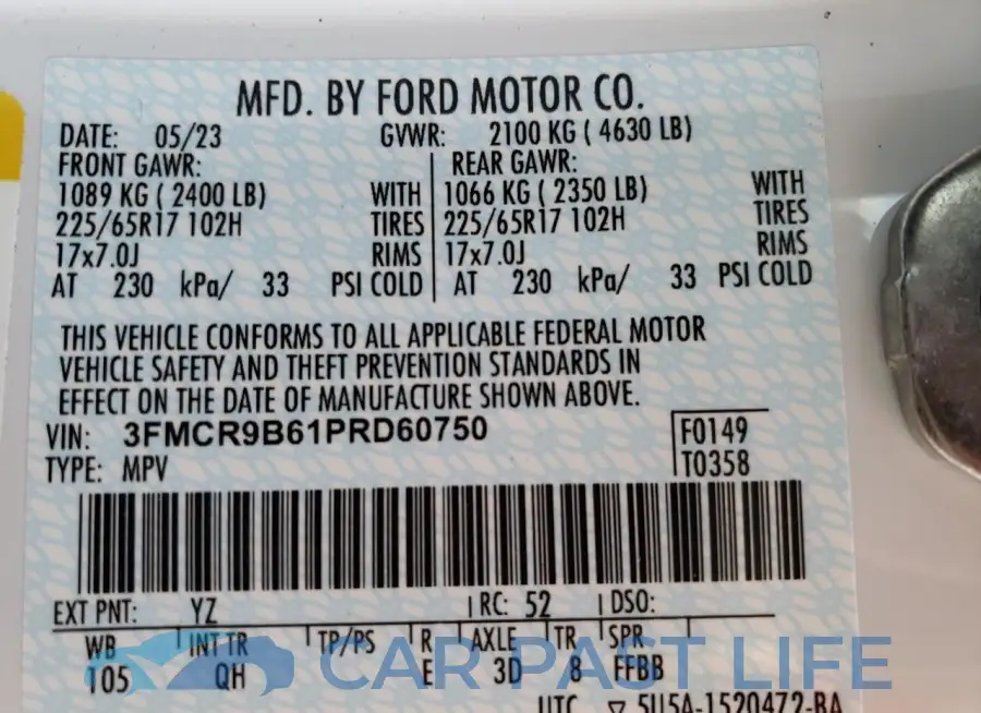 3FMCR9B61PRD60750# 12