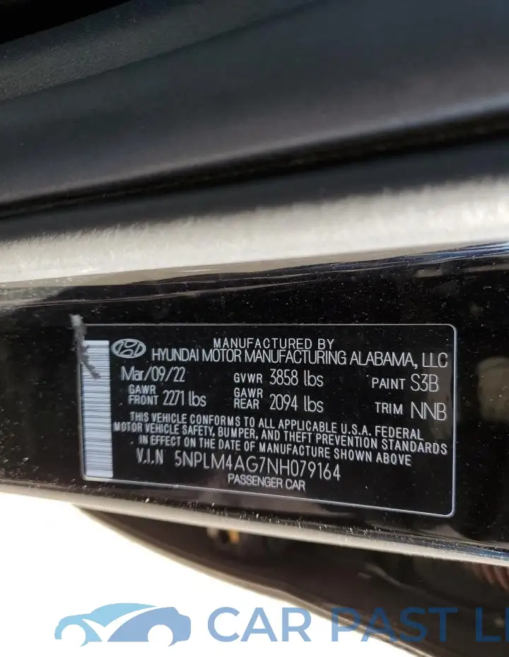5NPLM4AG7NH079164# 12