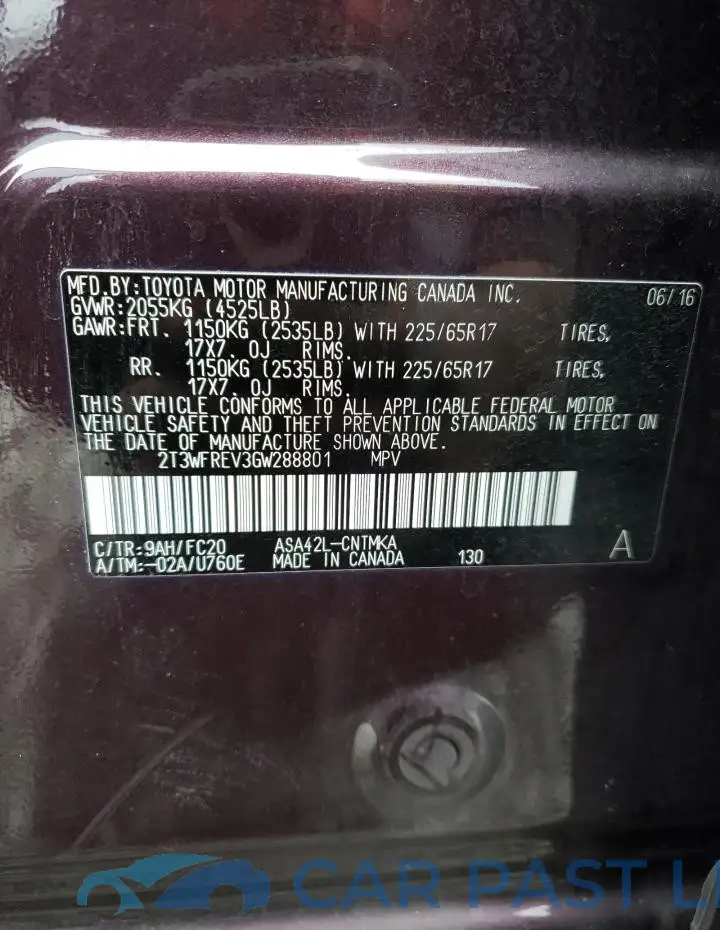2T3WFREV3GW288801# 13