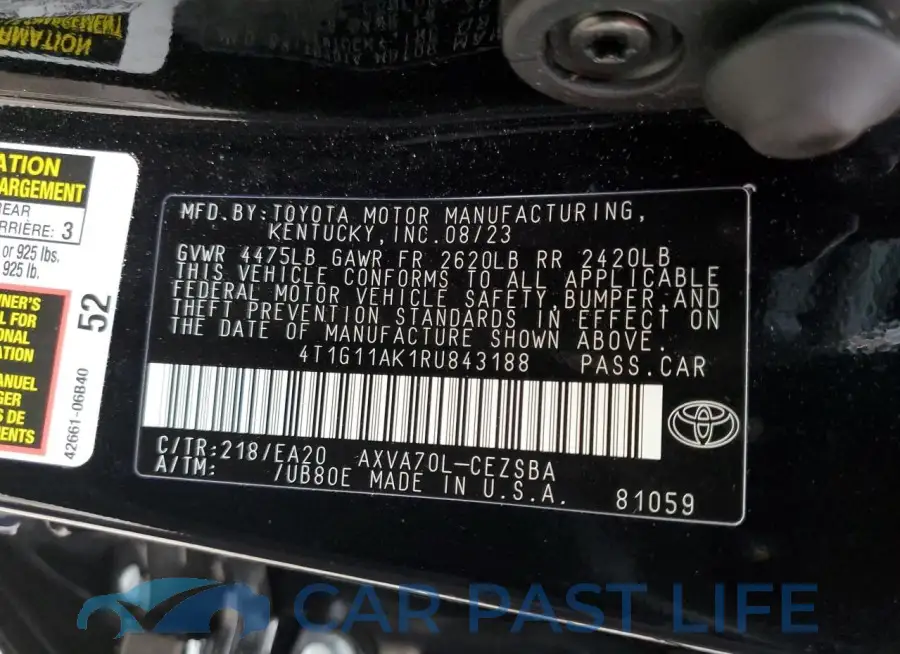 4T1G11AK1RU843188# 13