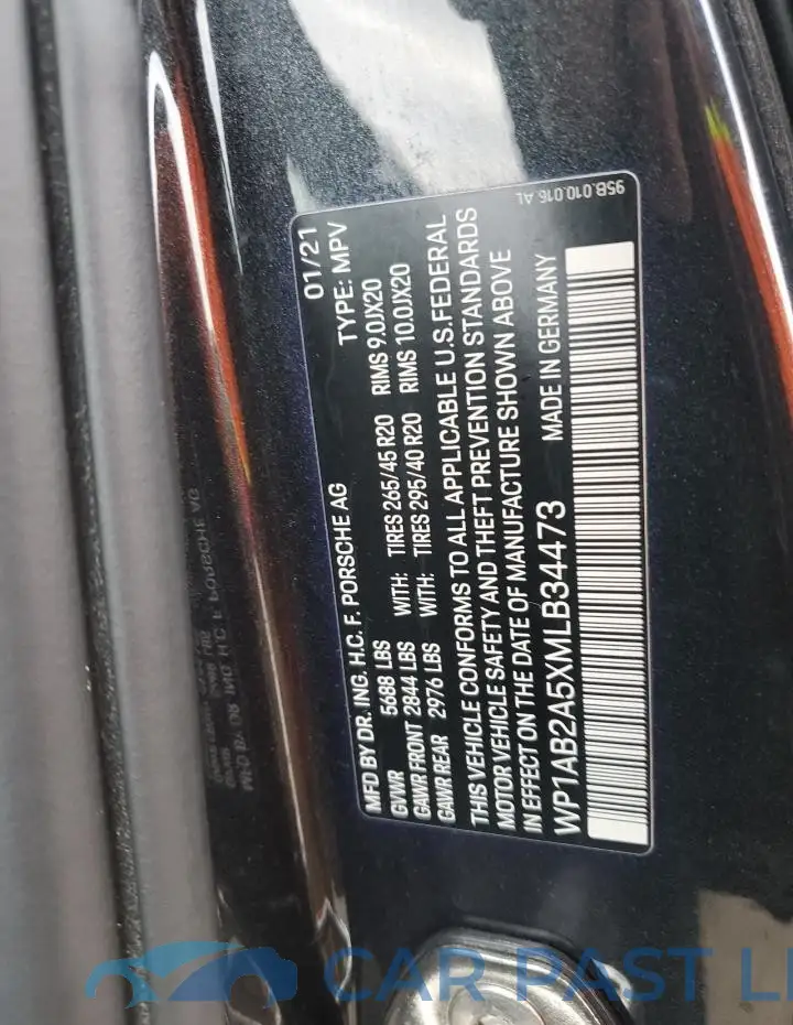 WP1AB2A5XMLB34473# 13