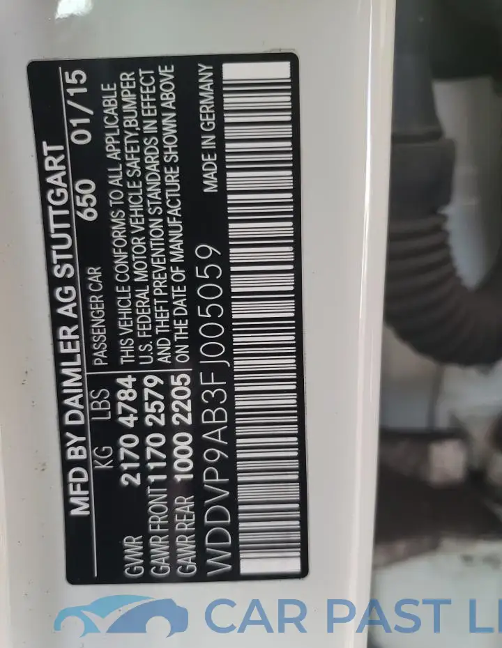 WDDVP9AB3FJ005059# 12