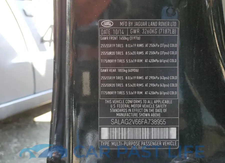 SALAG2V66FA738955# 12