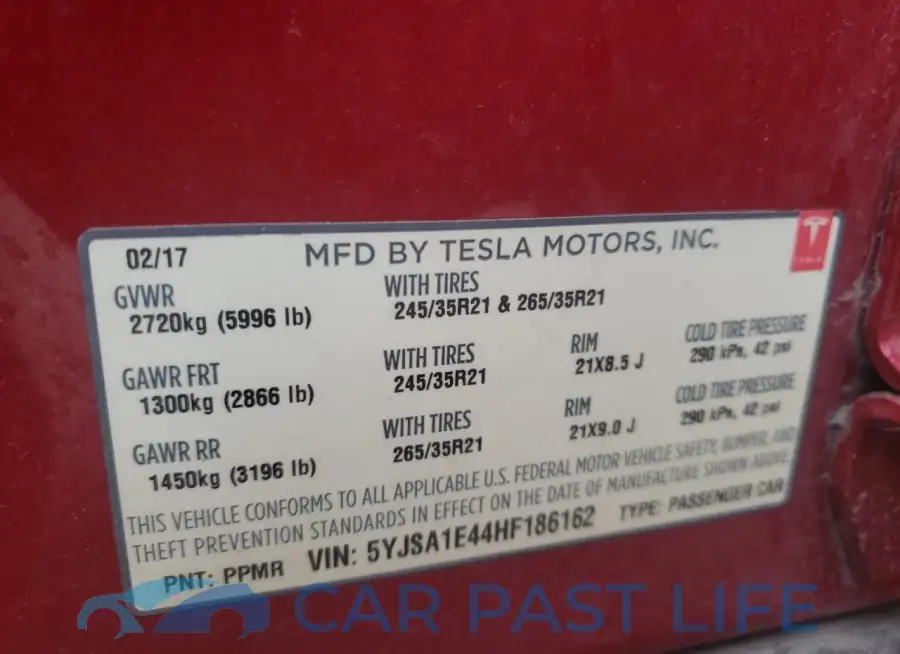 5YJSA1E44HF186162# 12