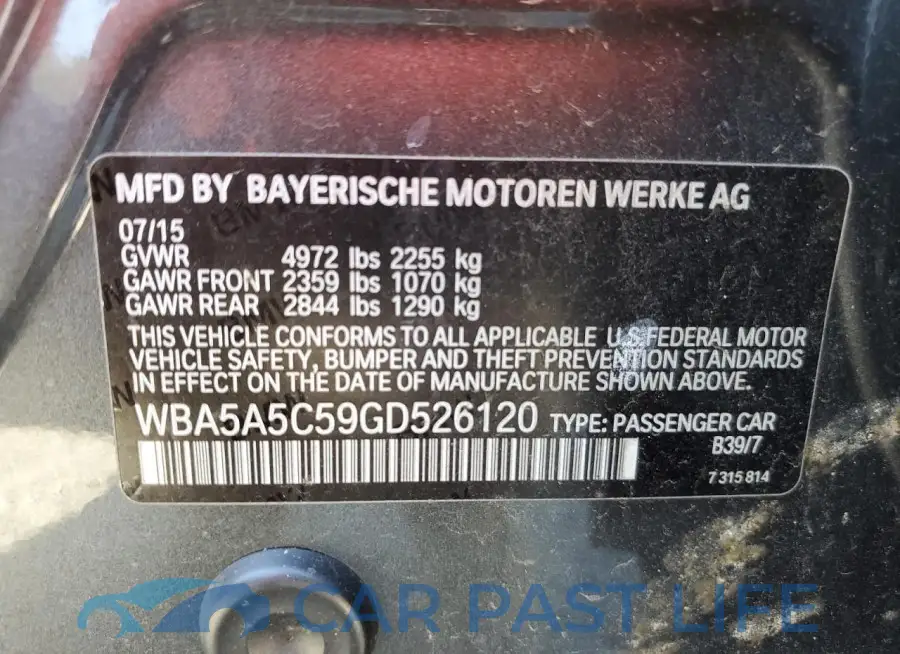 WBA5A5C59GD526120# 12