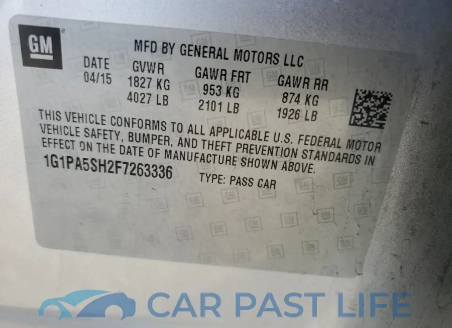 1G1PA5SH2F7263336# 12
