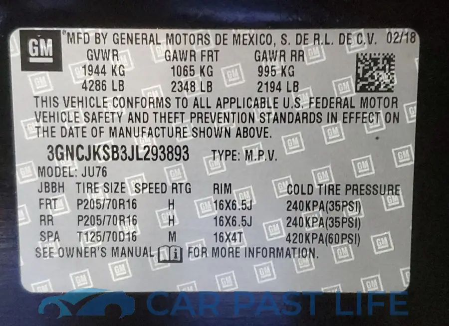 3GNCJKSB3JL293893# 13