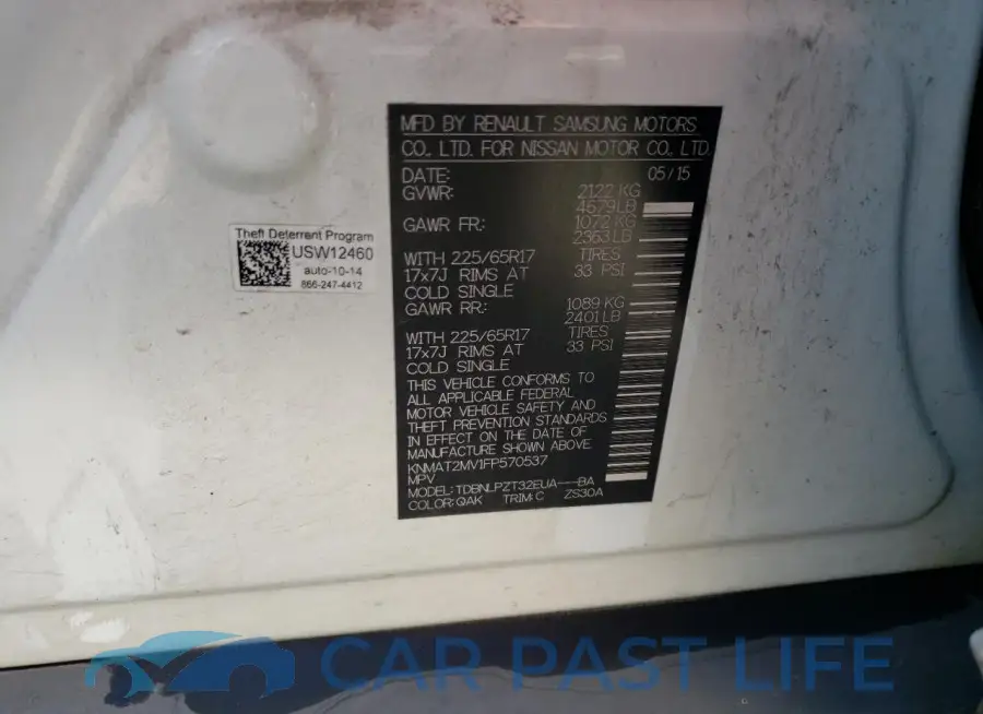 KNMAT2MV1FP570537# 12