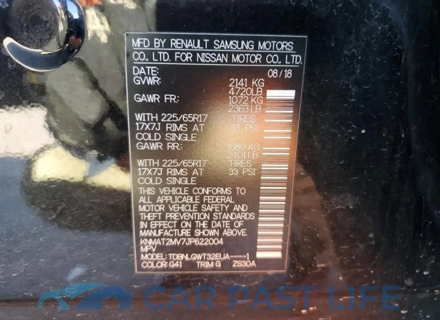 KNMAT2MV7JP622004# 12