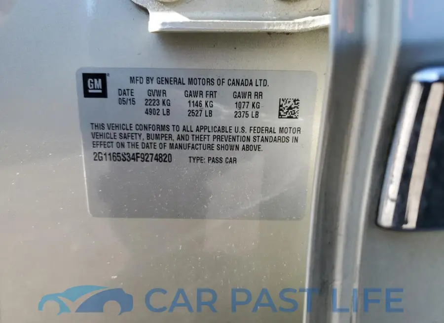 2G1165S34F9274820# 12
