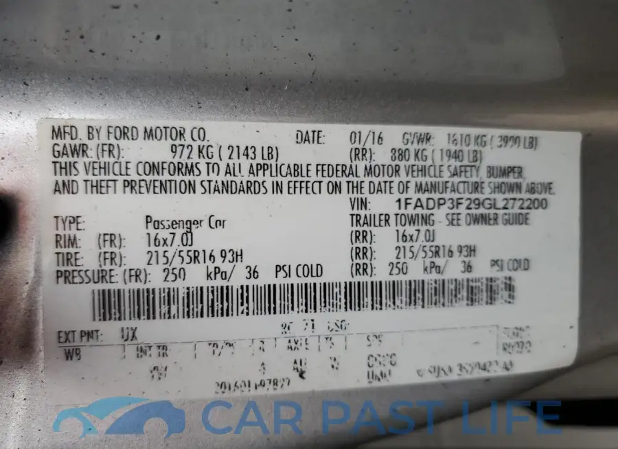1FADP3F29GL272200# 12