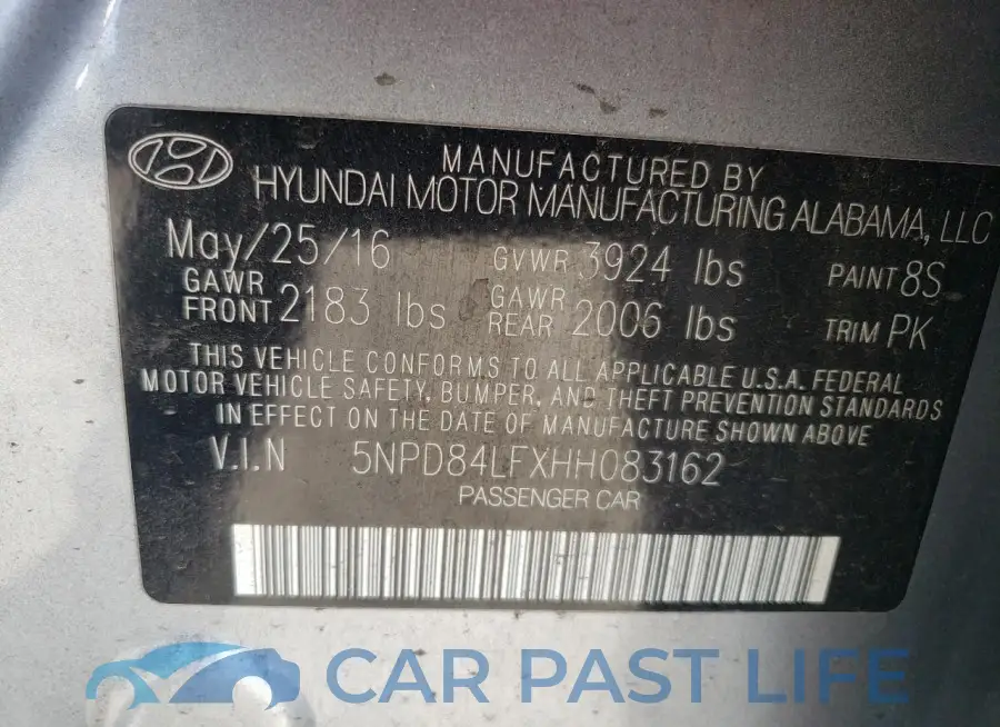 5NPD84LFXHH083162# 13
