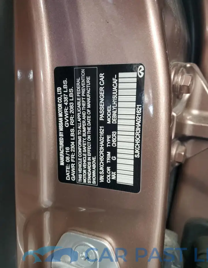 SJKCH5CR3HA021621# 12